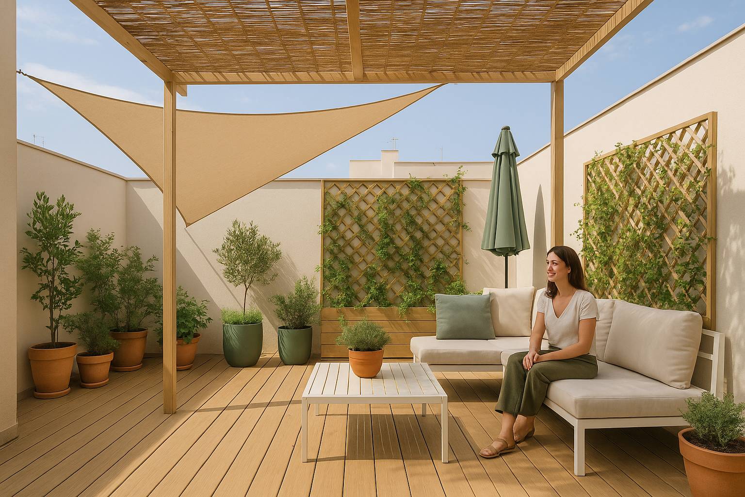 Cómo crear sombra en terraza sin poner toldo
