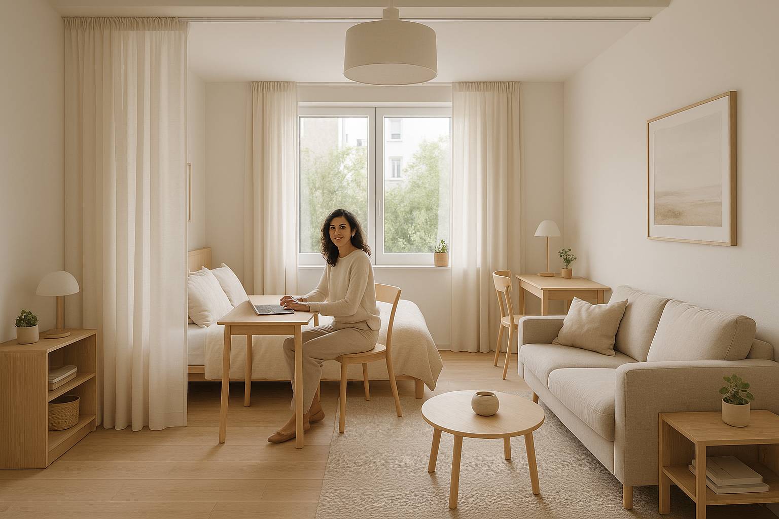 Cómo decorar un estudio de 30 m² por zonas