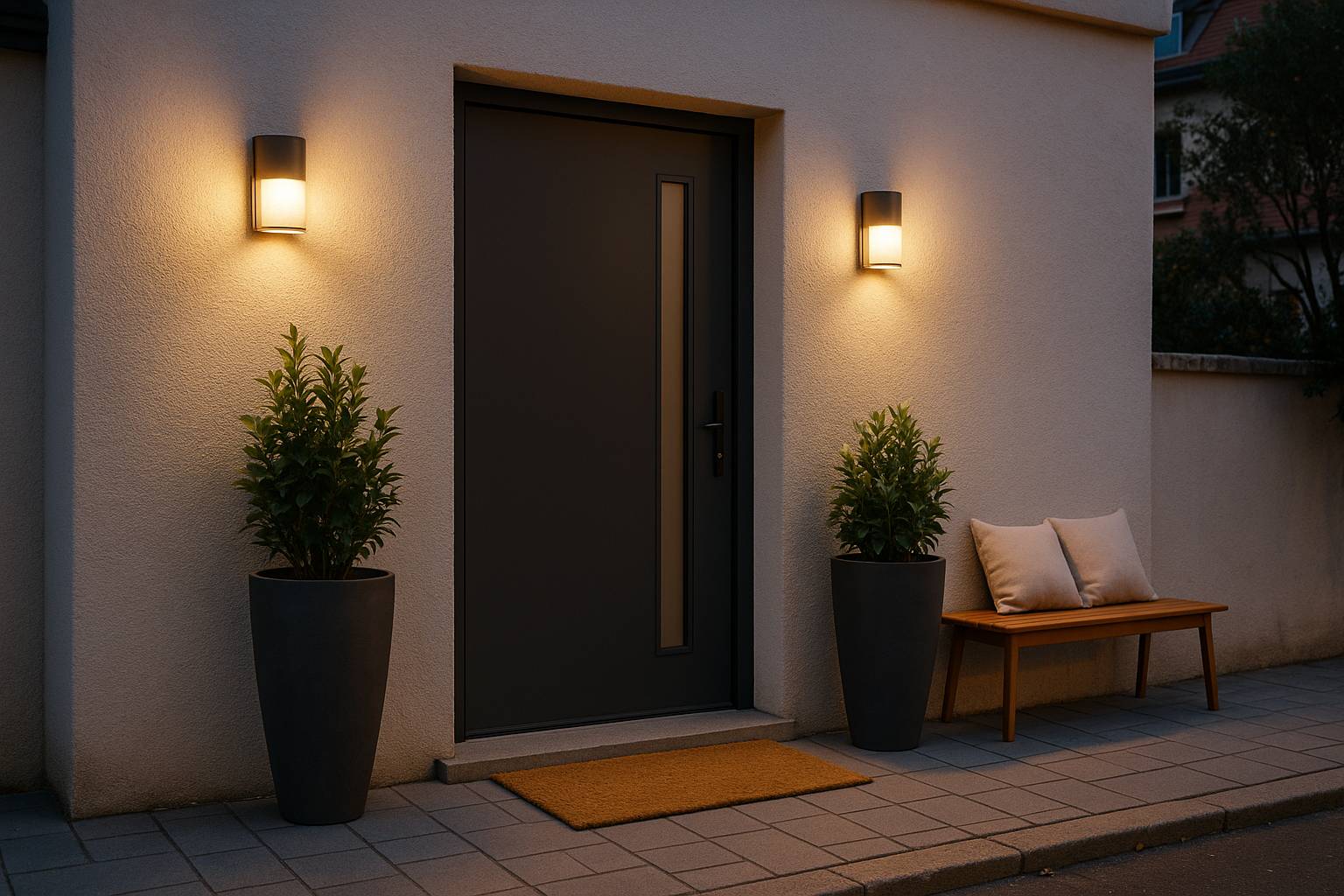 Cómo decorar una entrada exterior sin jardín
