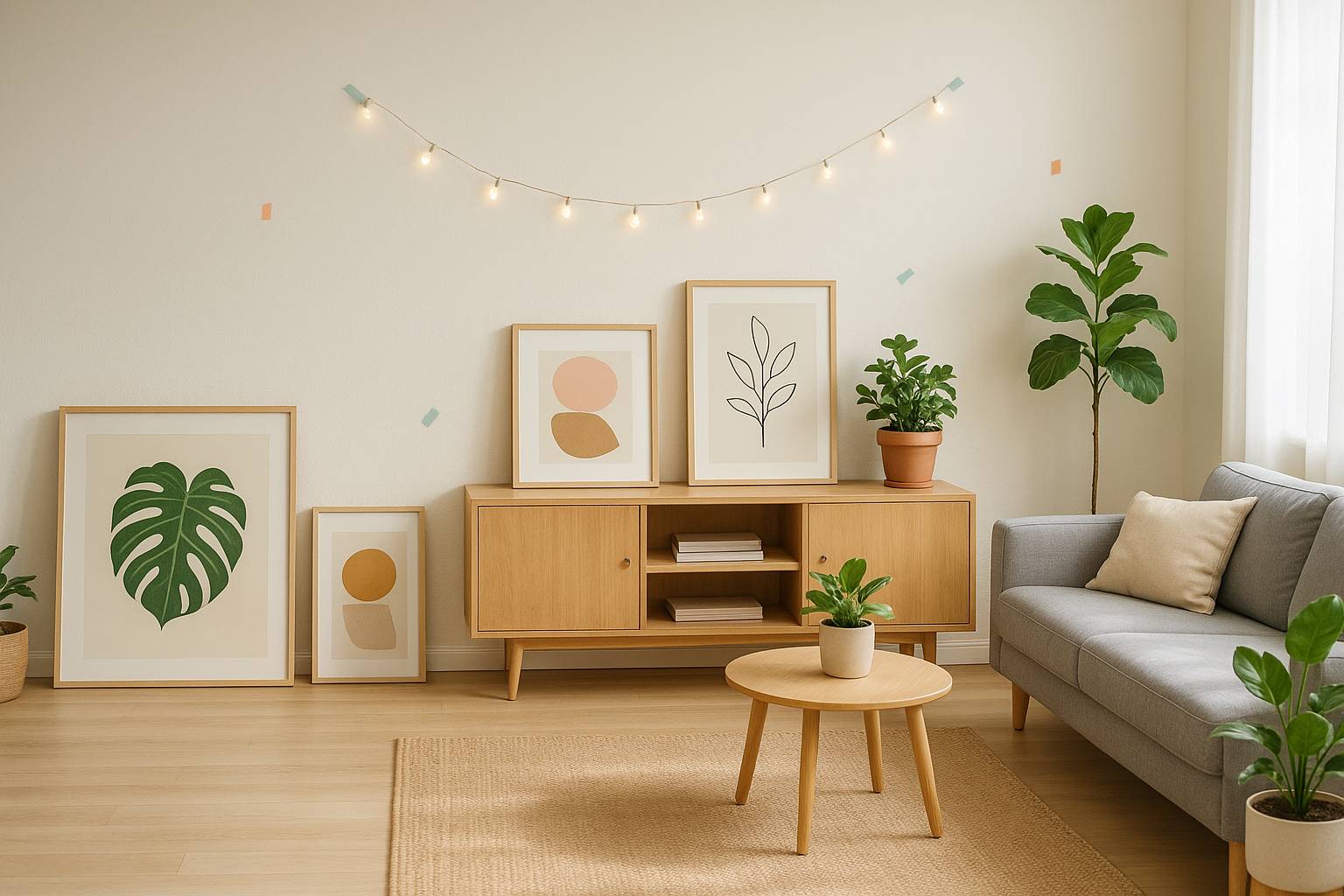 Cómo decorar una pared sin hacer agujeros