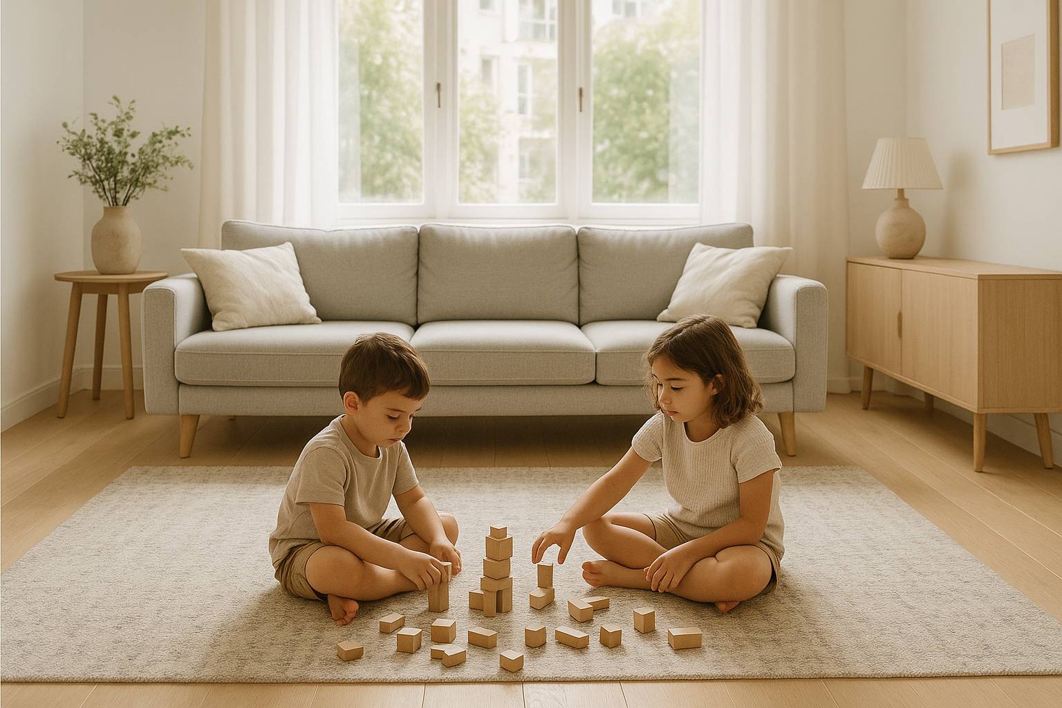 Cómo elegir alfombra para salón con niños