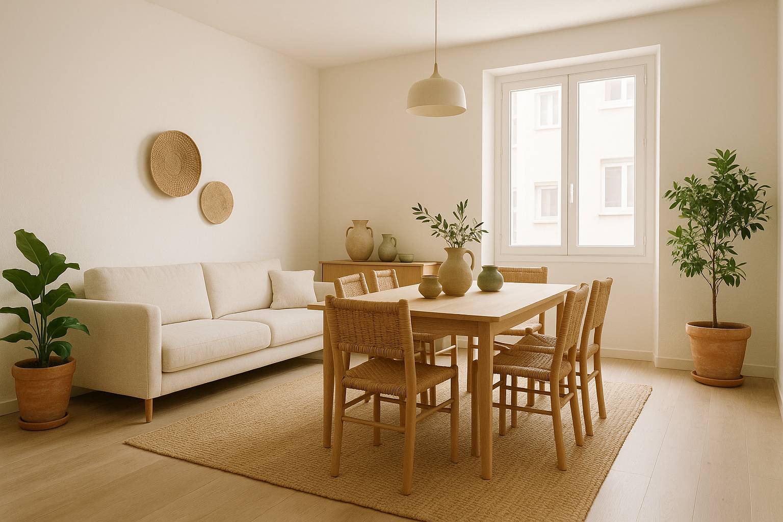 Estilo mediterráneo moderno en pisos urbanos