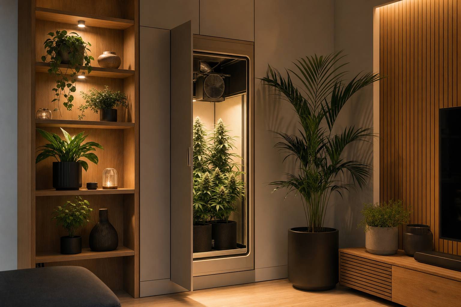 Ideas para montar un cultivo interior discreto en pisos pequeños