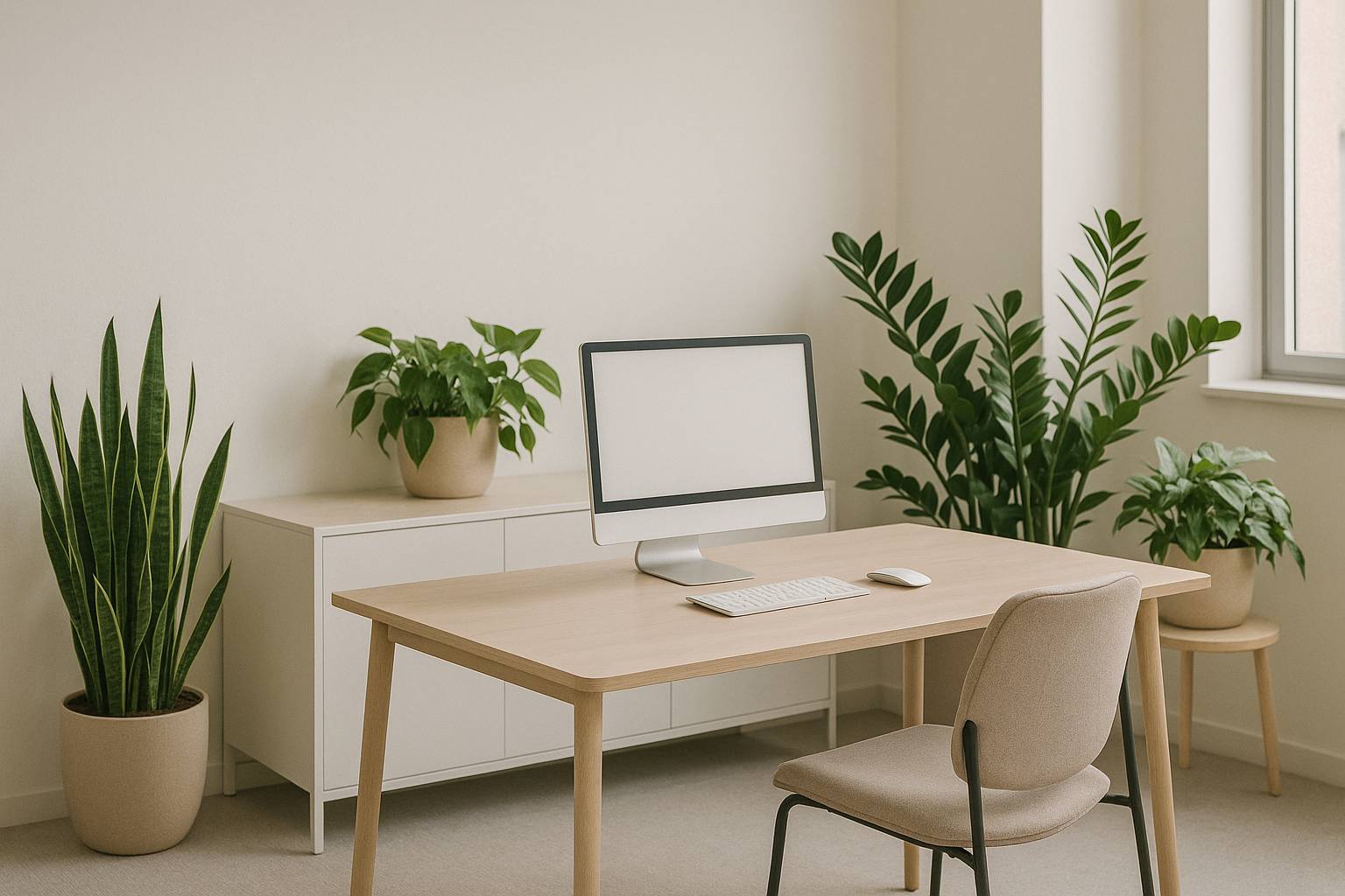 Qué plantas poner en oficina con poca luz